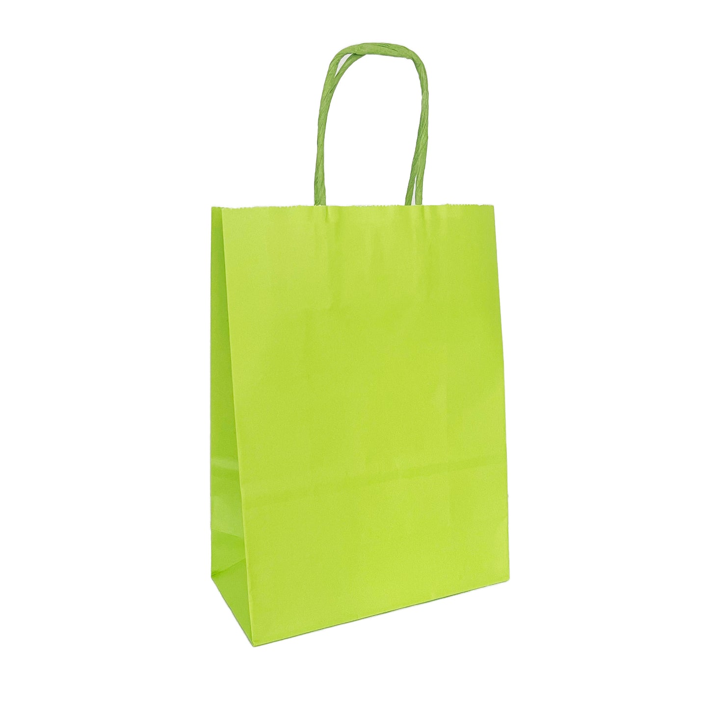 Lime Green Paper Party Bag - 16cm x 22cm x 8cm