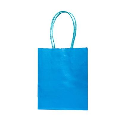 Mini Sky Blue Paper Bag  - 12cm x 15cm x 6cm