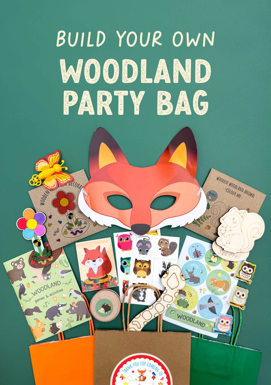 Woodland diy party bags