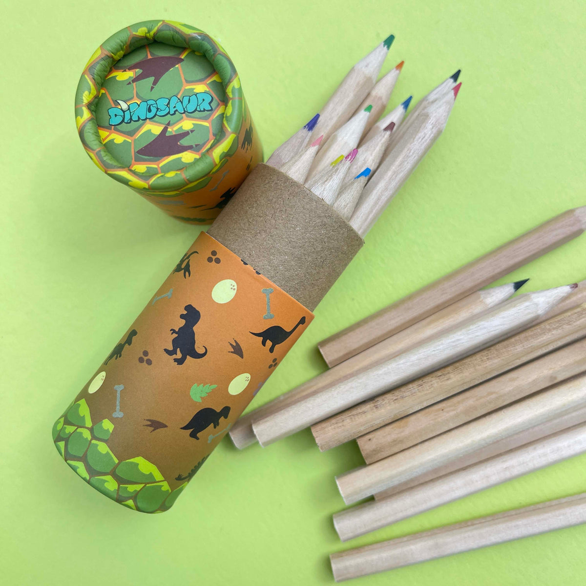 Dinosaur Eco colouring pencils 12pk - Tube; one tube of 12 pencils included
