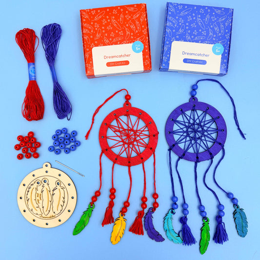 Dreamcatcher Craft Kit - Red/Blue