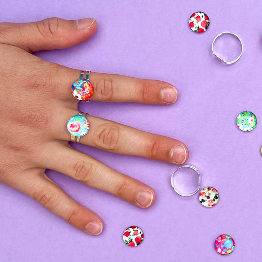 DIY Floral Rings - 3pk