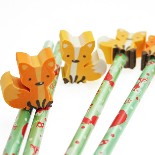 Fox Pencil with eraser topper