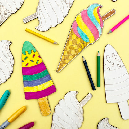 Wooden Ice Cream/Lolly-Party Bag Fillers - Girls-The Curious Caterpillar