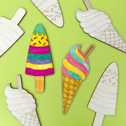 Wooden Ice Cream/Lolly-Party Bag Fillers - Girls-The Curious Caterpillar