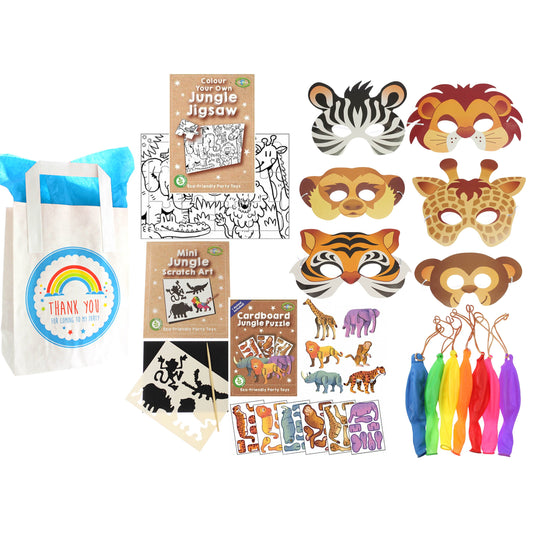 Eco Jungle Party Bag - Deluxe | Eco Conscious - Eco Friendly - Ready to be Filled Party Bags | Childrens Party Bags | Party Bags