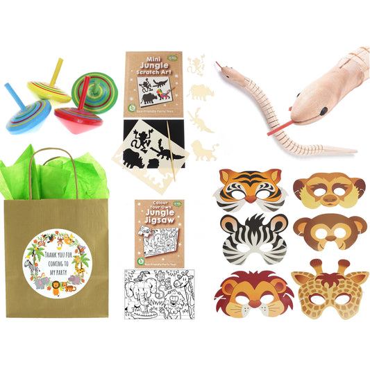 Jungle Animal Unisex Party Bag PREMIUM -  Eco Conscious - Eco Friendly - Ready to Fill Party Bags | Childrens Party Bags | Party Bags