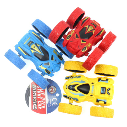 Flip Over Stunt Car - 9x9x4cm — one included in Boys Party Bag - Fun Mix; assorted designs shown where applicable