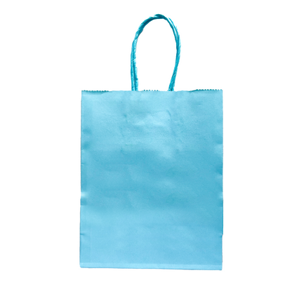 Light Blue Paper Party Bag - 16cm x 22cm x 8cm