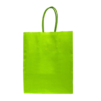 Lime Green Paper Party Bag - 16cm x 22cm x 8cm