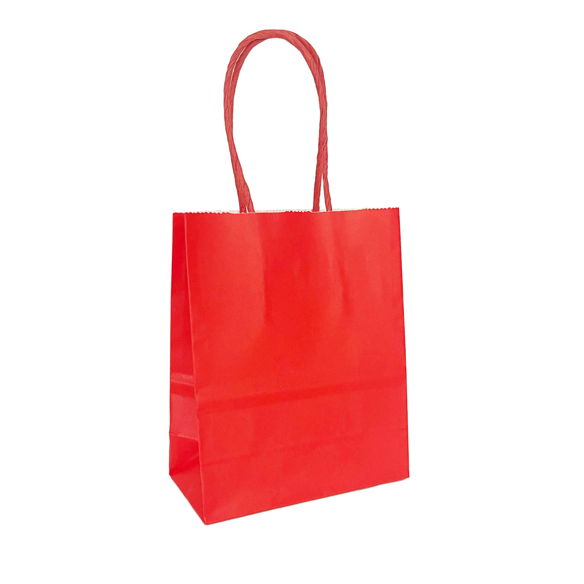 Red mini paper party bag, 12 × 15 × 6cm; one bag included in your chosen colour