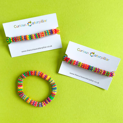 Mini Bead Stretch Bracelet-Party Bag Fillers - Girls-The Curious Caterpillar