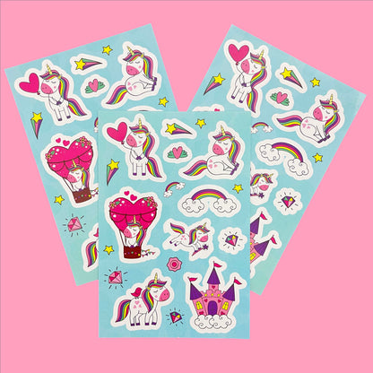 Unicorn Sticker Sheet - 10cm x 15cm