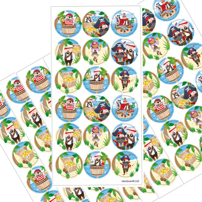 Optional Pirate Sticker Sheet – choose in the Pirate DIY party bag builder
