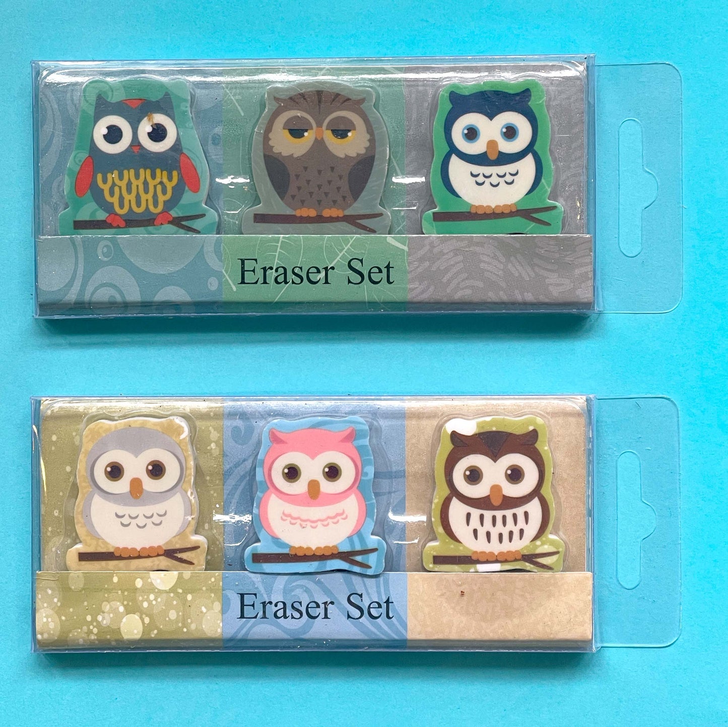 3 pack Eraser Set - Owl