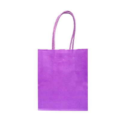 Mini Purple Paper Bag - 12cm x 15cm x 6cm