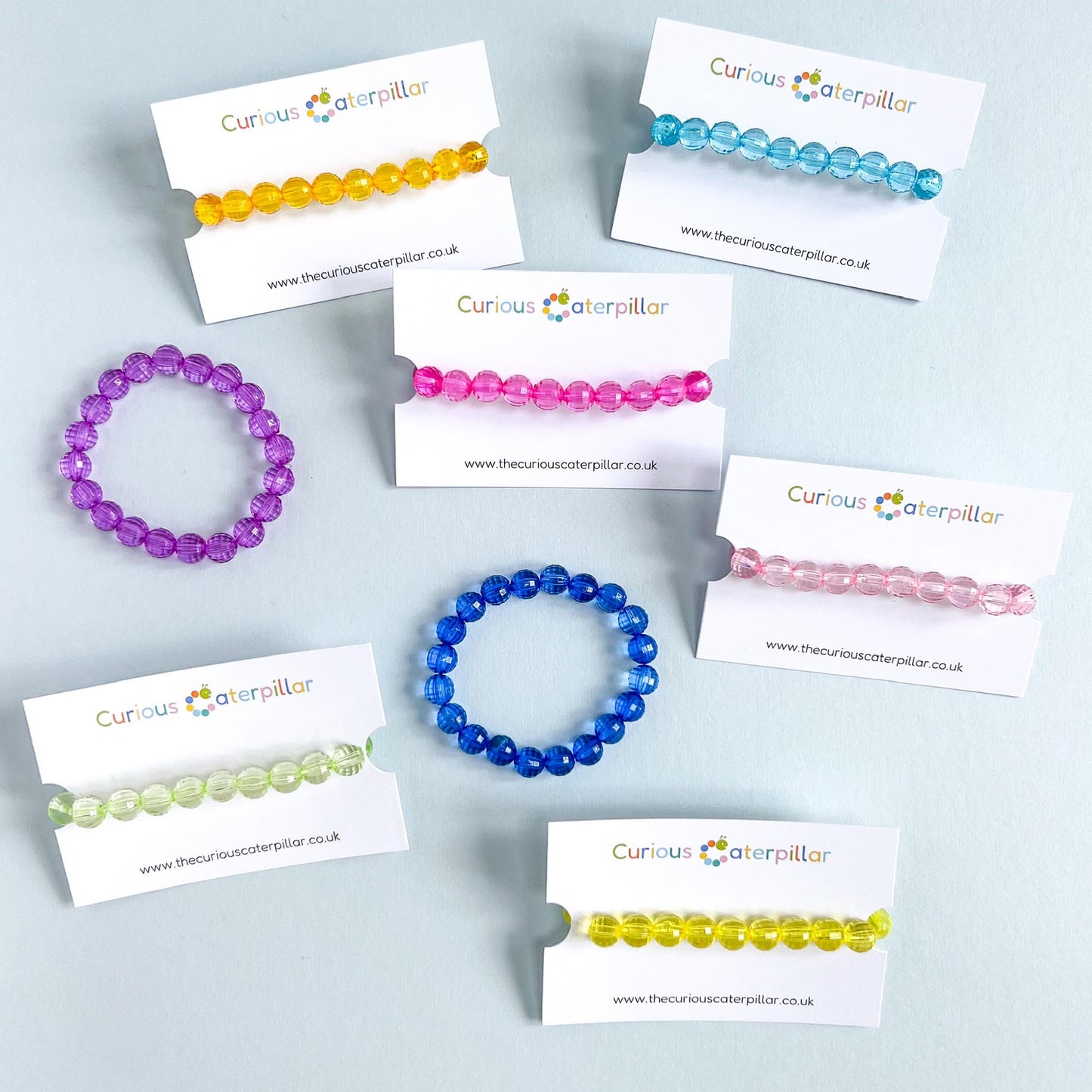 Rainbow colours bead bracelet-Party Bag Fillers - Girls-The Curious Caterpillar