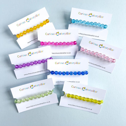 Rainbow colours bead bracelet-Party Bag Fillers - Girls-The Curious Caterpillar