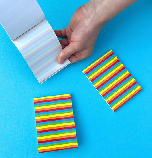 Rainbow Stripe Memo Pad - 40 sheets