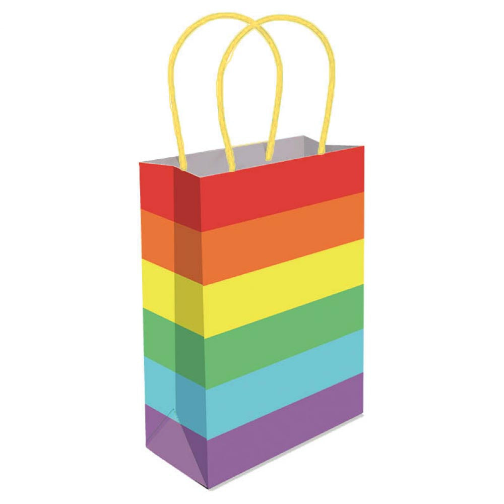 Large Coloured Paper Party Bags - 16cm x 22cm x 8cm