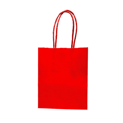 Mini Red Paper Bag  - 12cm x 15cm x 6cm