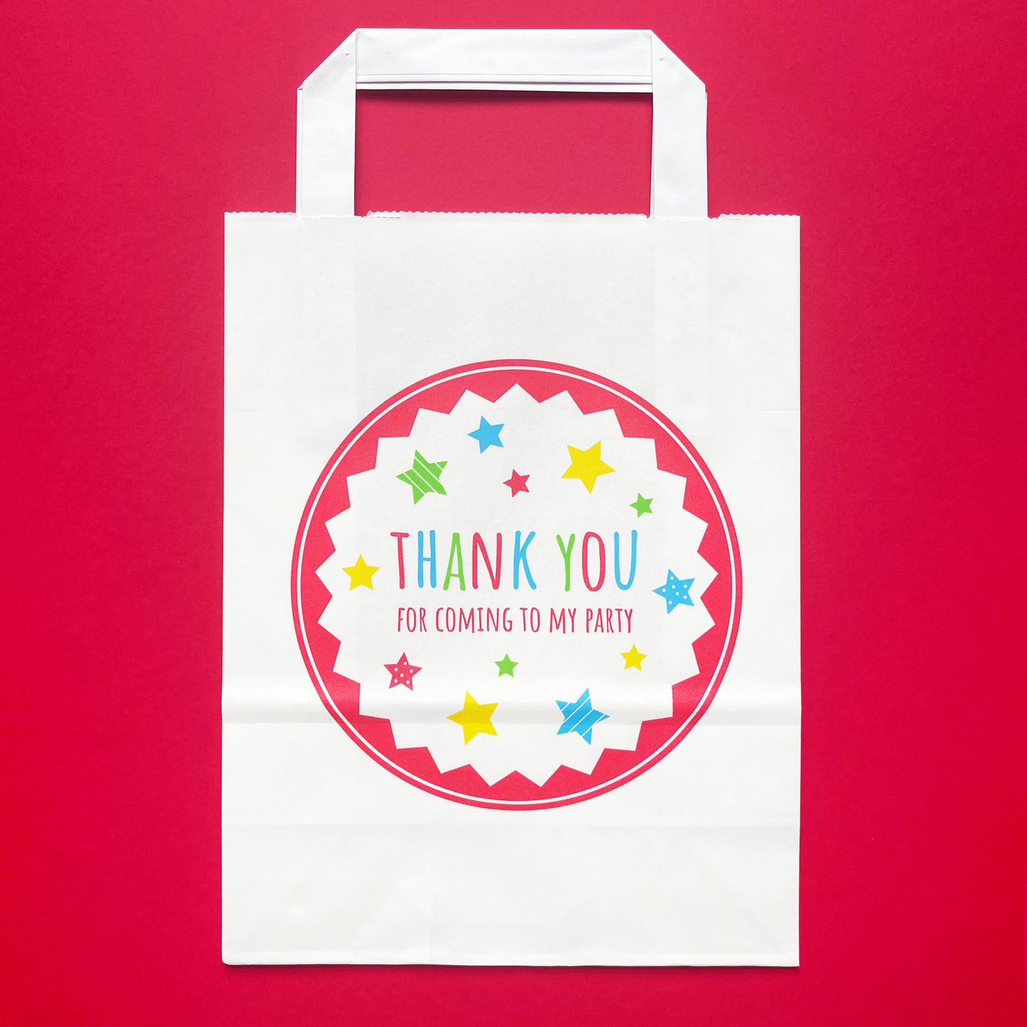 Printed - White 'Thank You for Coming To My Party' Paper Party Bags