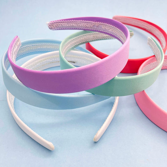 2.5cm Satin Aliceband - Summer Mix