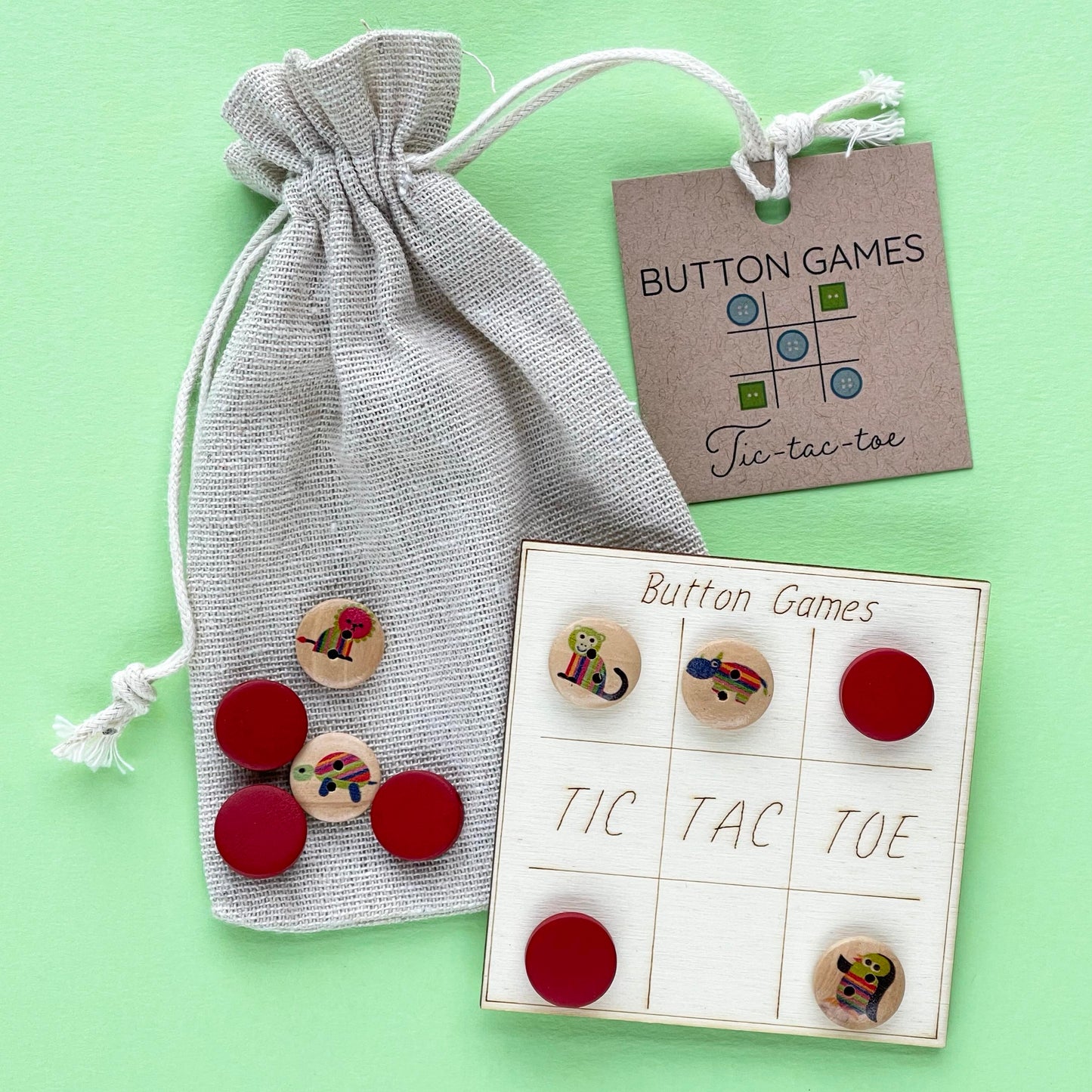 Button Game - TIC TAC TOE - Animals