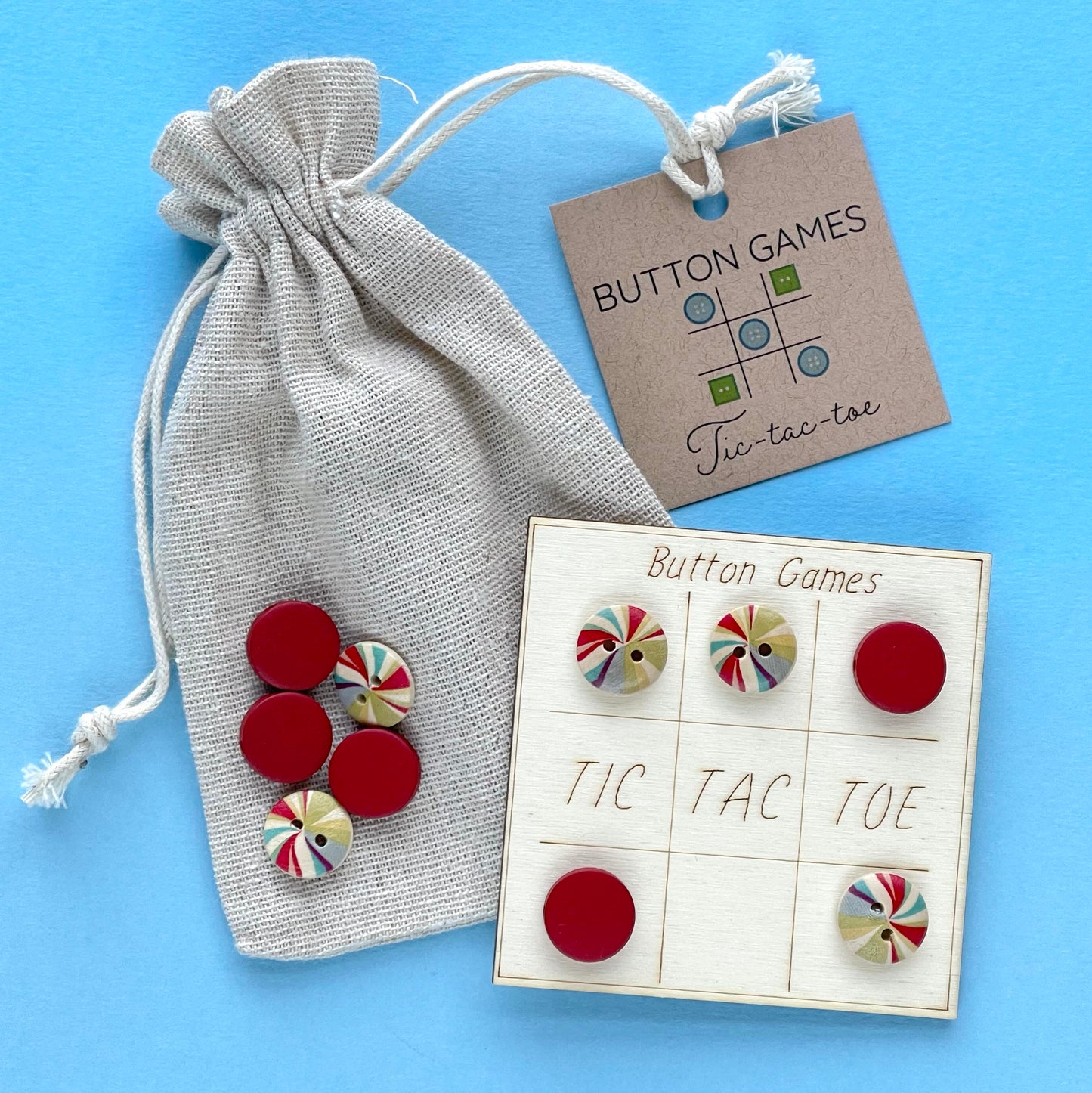 Button Game - TIC TAC TOE - Swirls