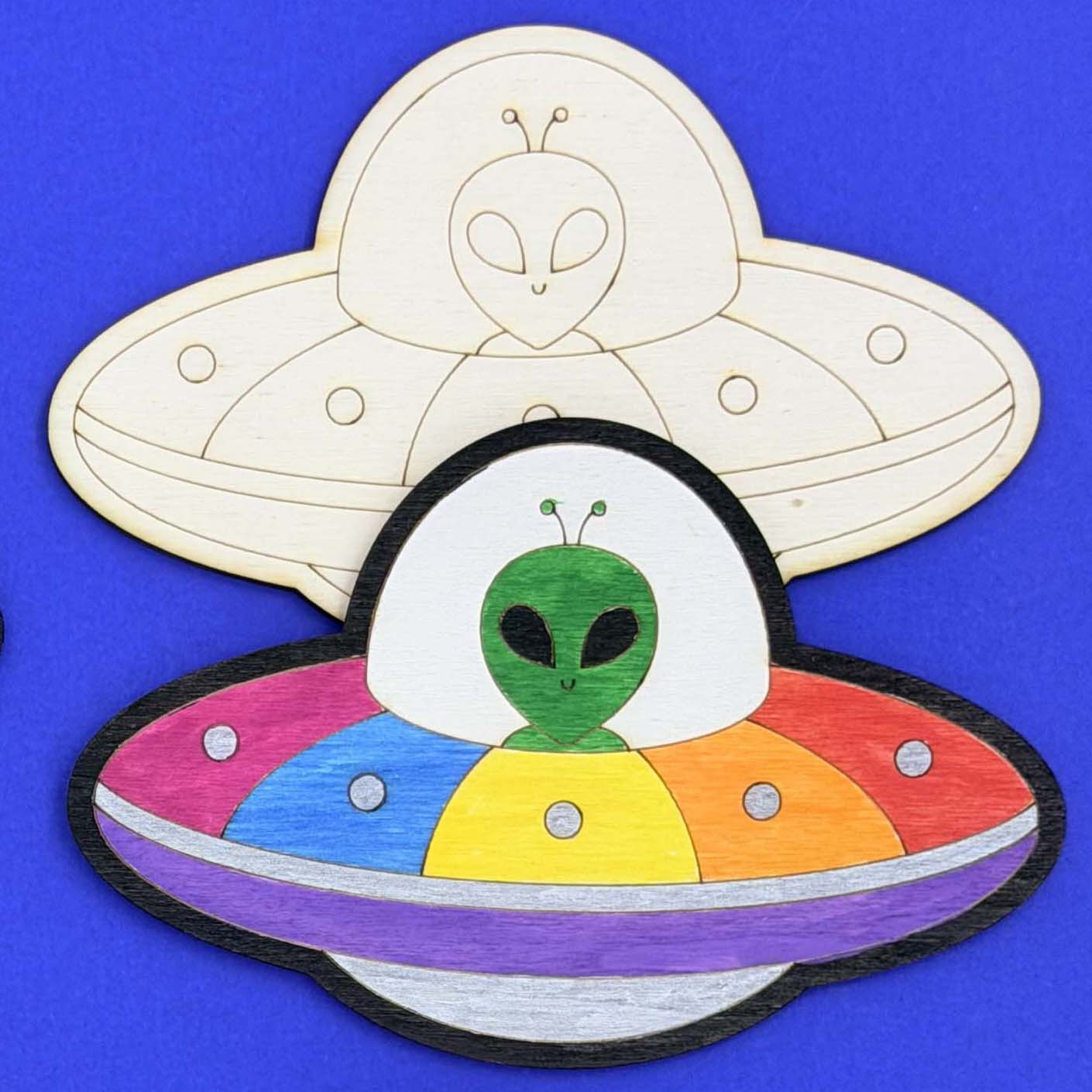 Space - Wooden Shape to Colour