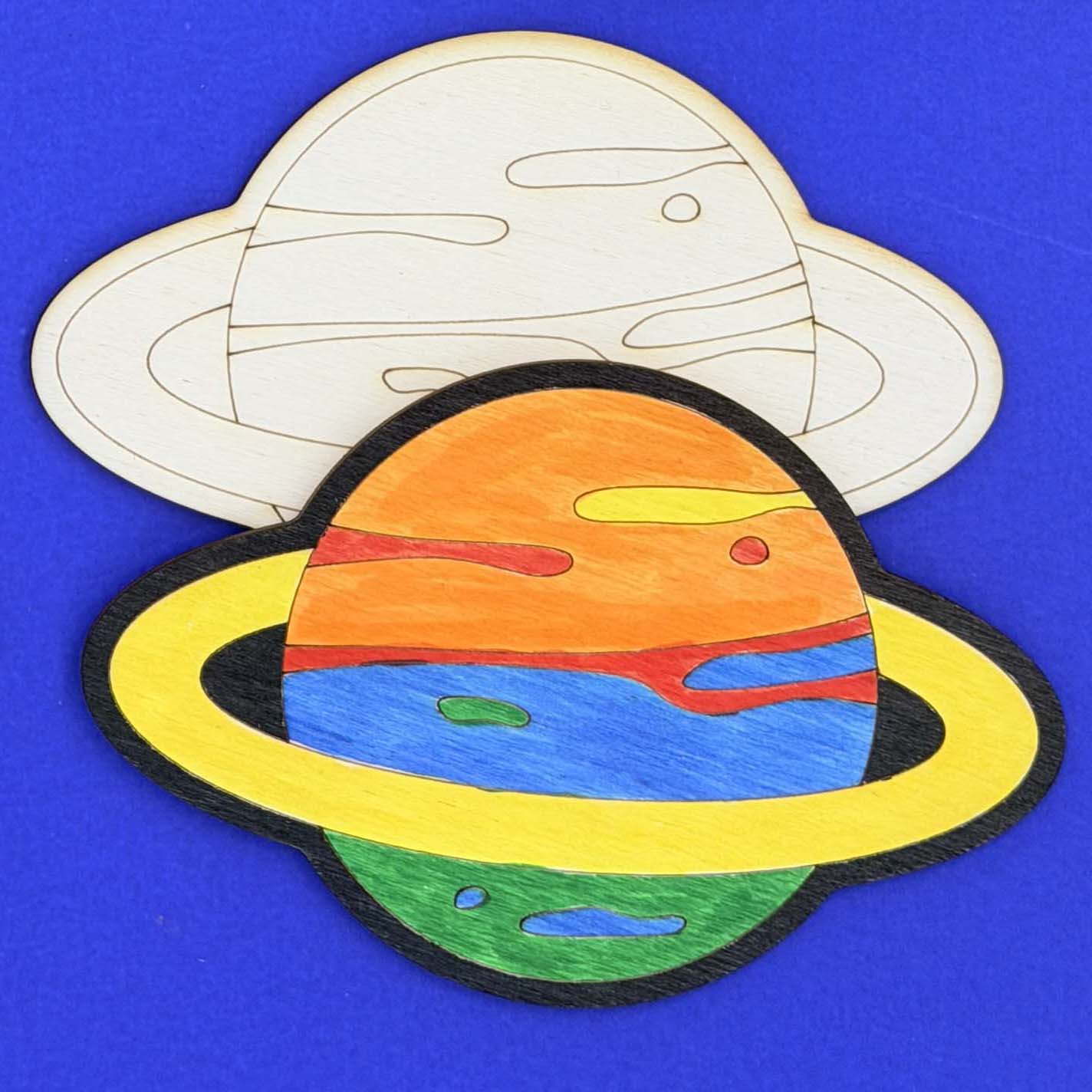 Space - Wooden Shape to Colour