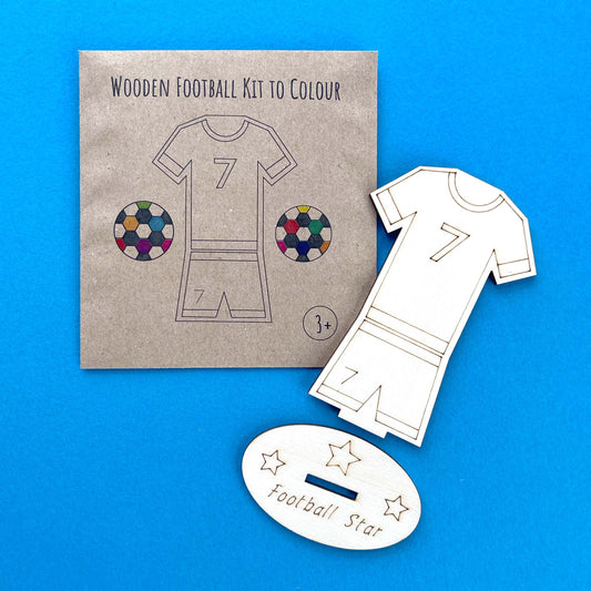 Wooden Football Kit - Colour Me