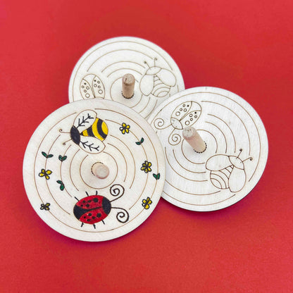 Woodland - Colour Me - Spinning Top-Party Bag Fillers - Girls-The Curious Caterpillar