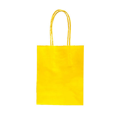 Mini Yellow Paper Bag - 12cm x 15cm x 6cm