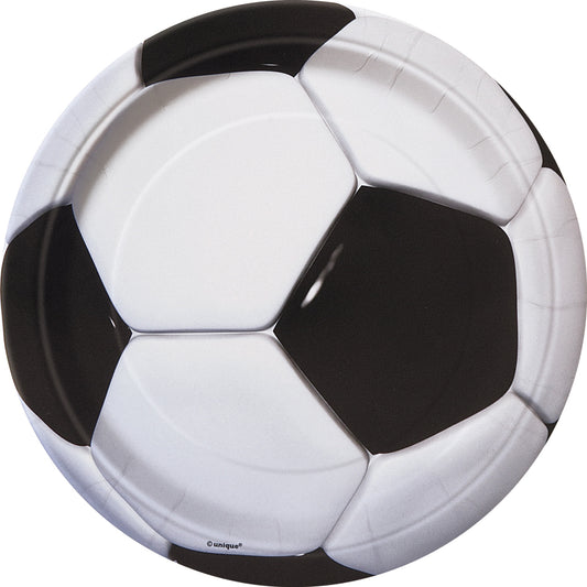 3D Football Party Plates - 9 inch - 8pk