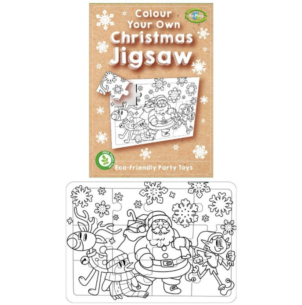 Christmas - Cardboard Colour Your Own Jigsaw