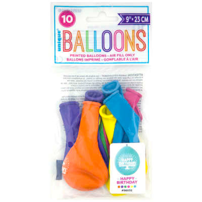 A Pack of 10 Happy Birthday Balloons