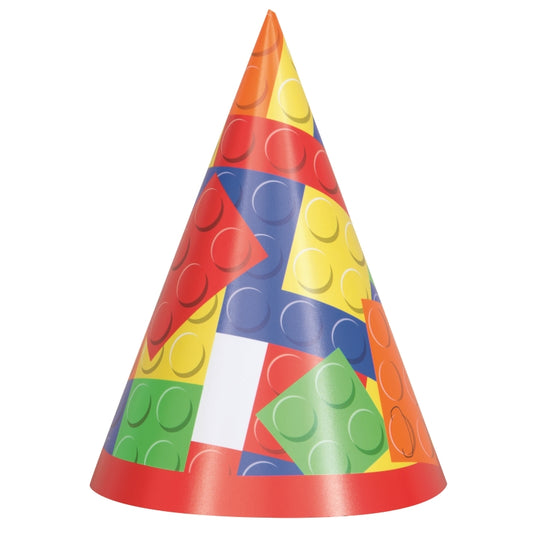 Happy Birthday Building Blocks Party Hats