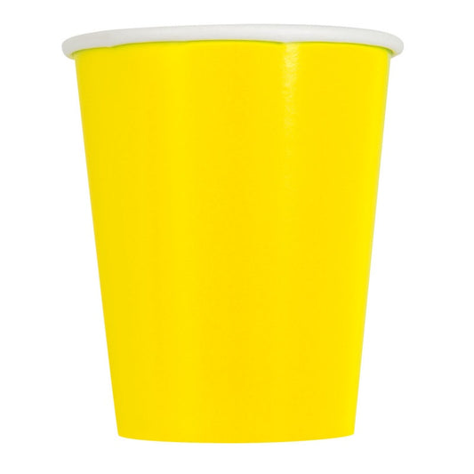 Neon Yellow Paper Cups - 14pk