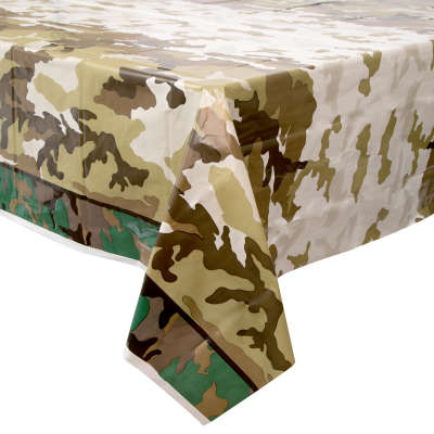 Camouflage Plastic Tablecover