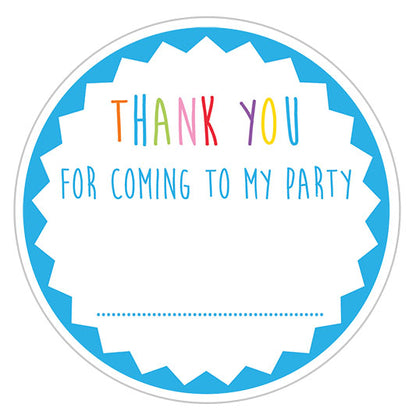 Blue Party Label - Write On - 10cm-The Curious Caterpillar