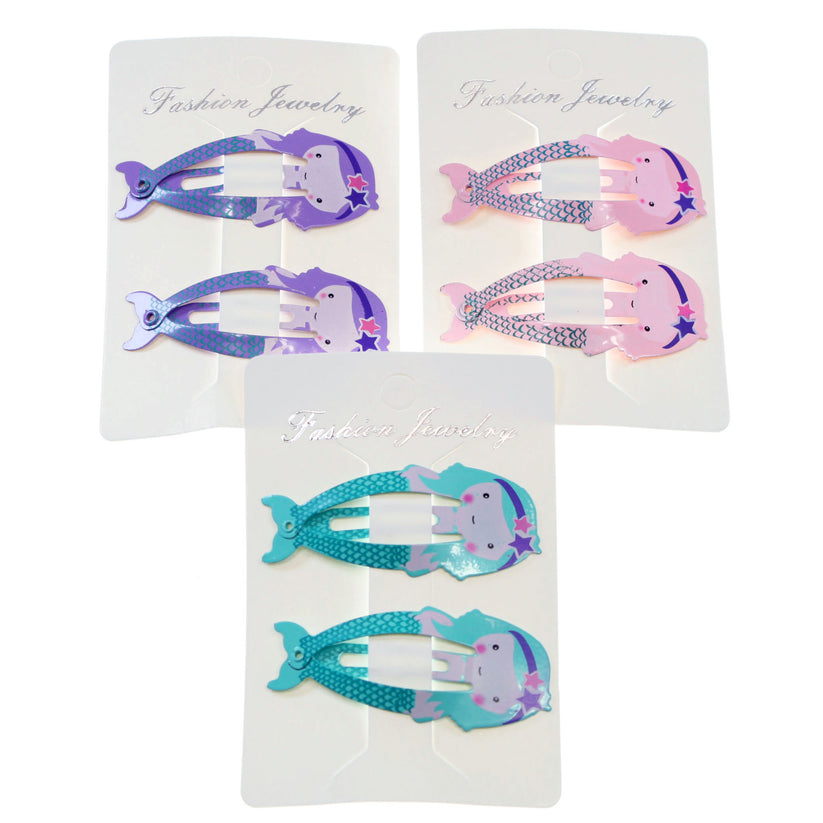 A Pack of 3 Mermaid Hair Clips The Curious Caterpillar