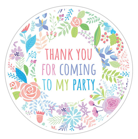 Floral Party Bag Label – The Curious Caterpillar