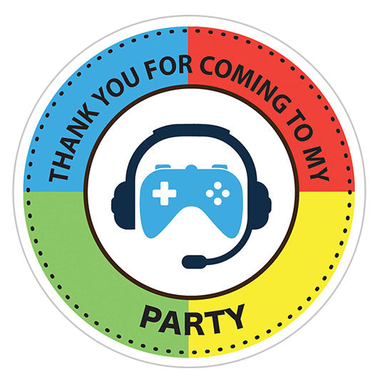 Gamer Party Bag Label