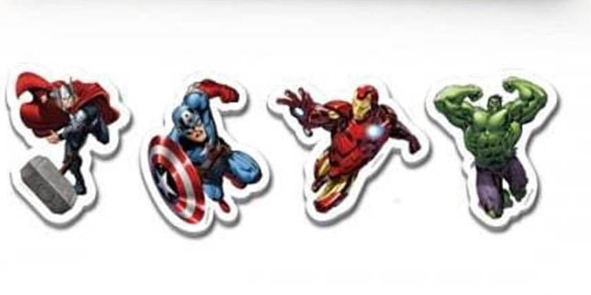 A Pack of 4 Marvel Avengers Erasers