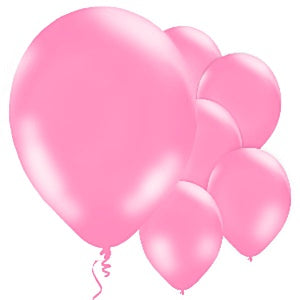 A Pack of 10 Powder Pink Helium Quality Balloons