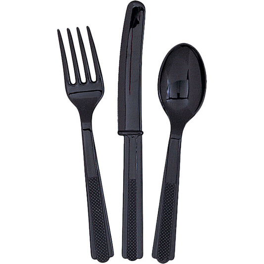 Black Cutlery 18pk
