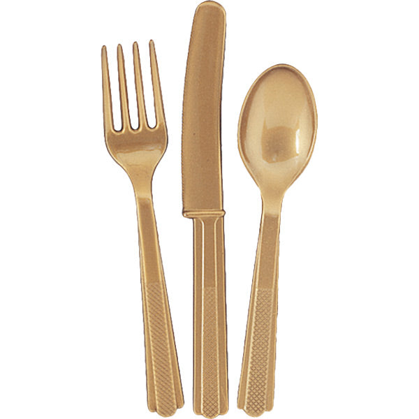 Gold Cutlery 18pk