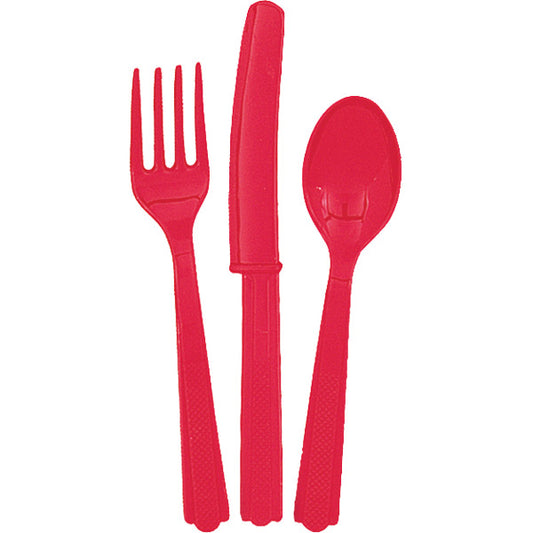 Red Cutlery 18pk