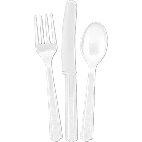 White Cutlery 18pk